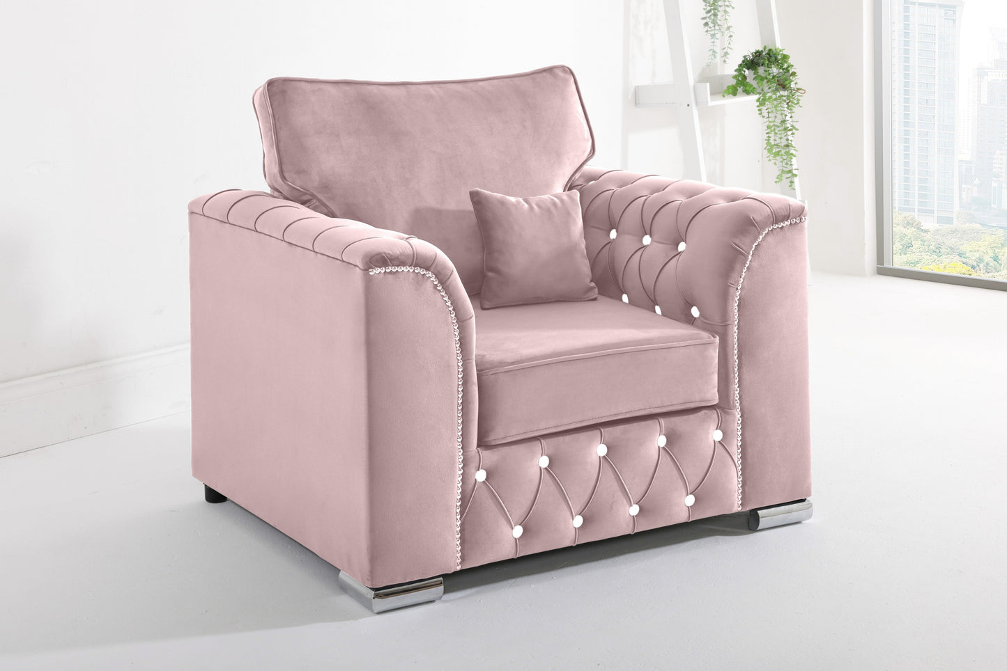 Santoro Corner Fullback - 2c2 + Diamonds+ Bolster / Buttoned Cushions - Sofa Scape UK