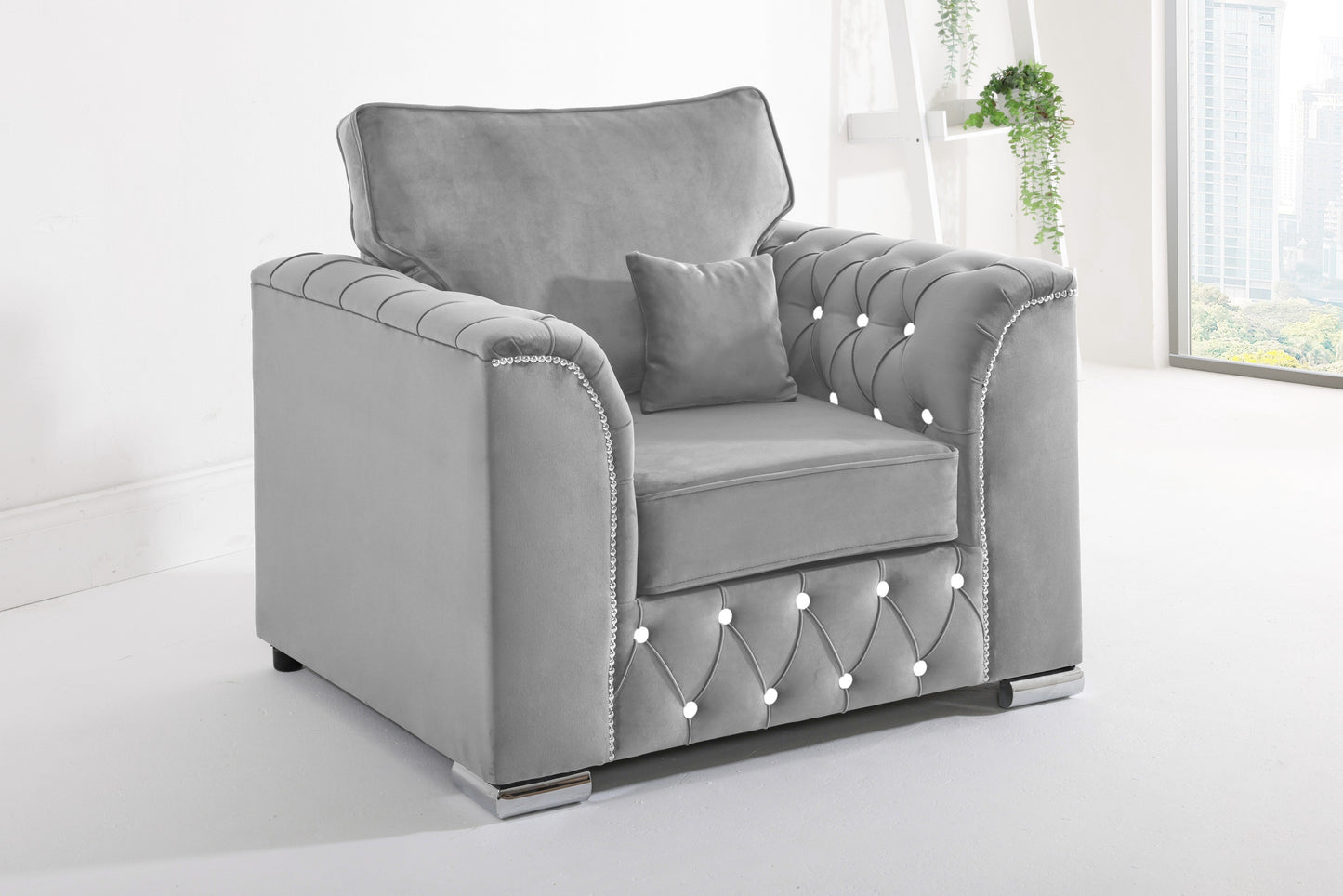 Santoro Corner Fullback - 2c2 + Diamonds+ Bolster / Buttoned Cushions - Sofa Scape UK