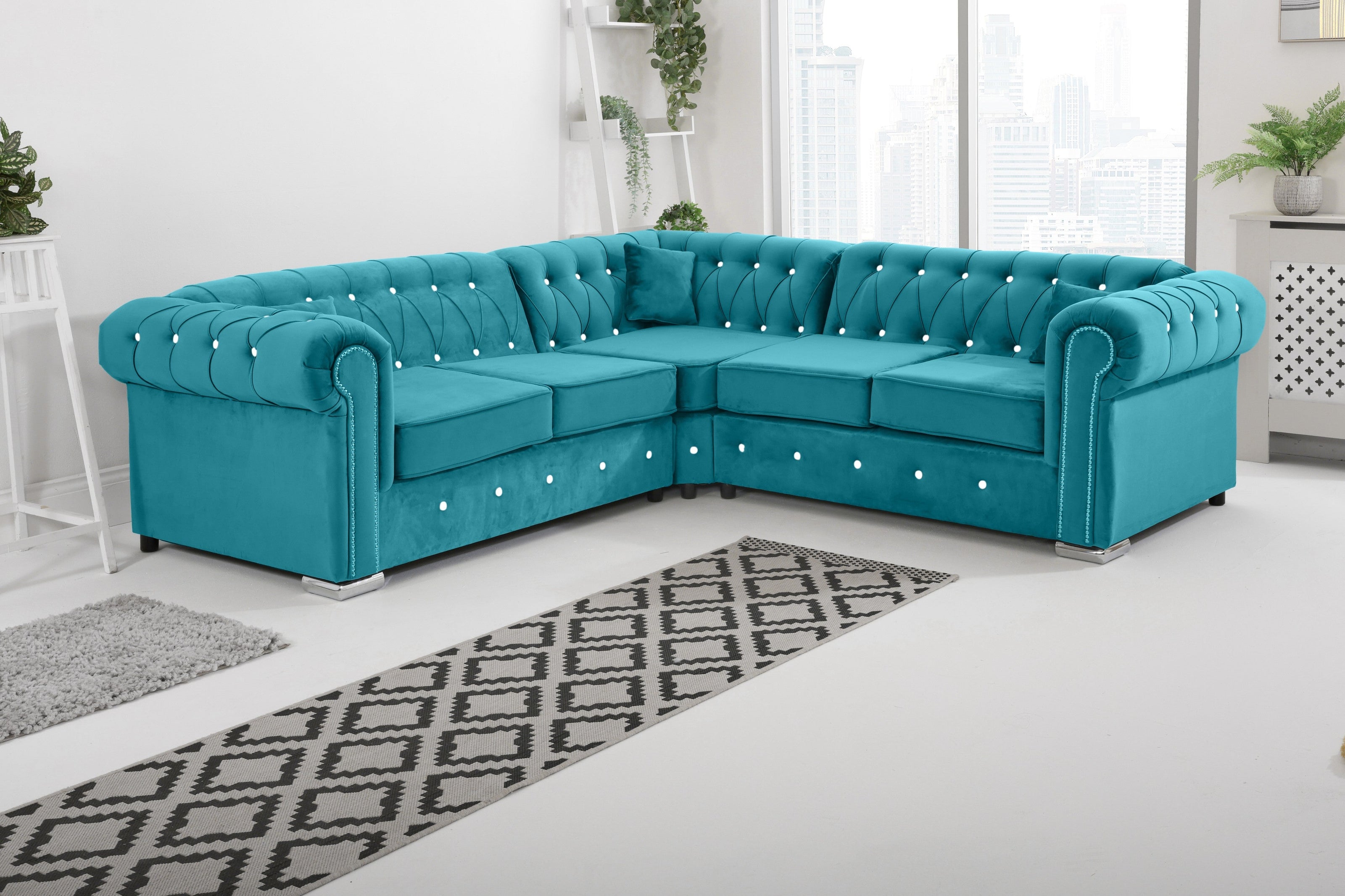 Novara Chesterfield - Corner With Diamond - Sofa Scape UK