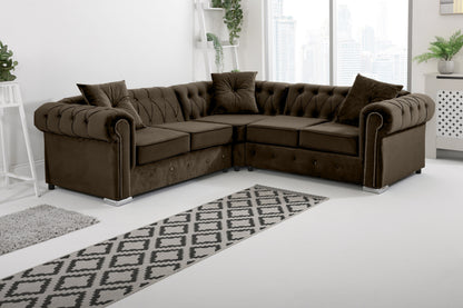 Novara Chesterfield Corner +Exctra Cushion