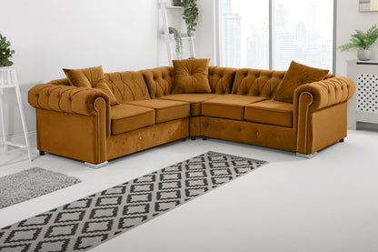 Novara Chesterfield Corner +Exctra Cushion