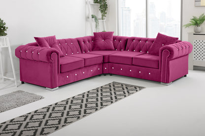 Novara Chesterfield - Corner With Dimond +Exctra Cushion