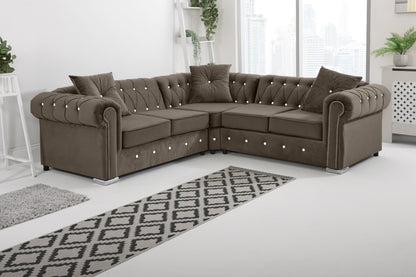 Novara Chesterfield - Corner With Dimond +Exctra Cushion