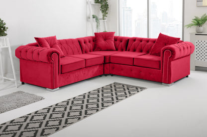 Novara Chesterfield Corner +Exctra Cushion