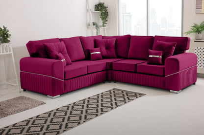Vivaro Corner 2c2 Fullback + Extra cushions - Plush Velvet