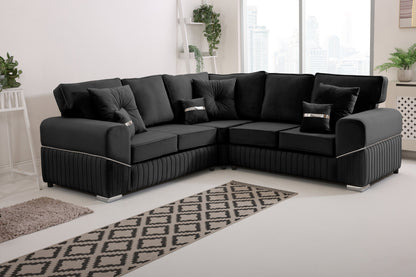 Vivaro Corner 2c2 Fullback + Extra cushions - Plush Velvet