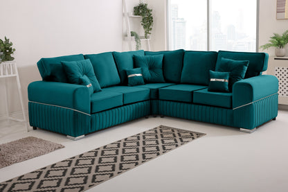 Vivaro Corner 2c2 Fullback + Extra cushions - Plush Velvet
