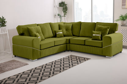 Vivaro Corner 2c2 Fullback + Extra cushions - Plush Velvet