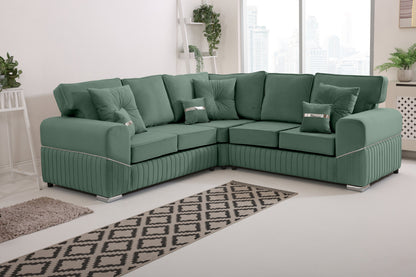 Vivaro Corner 2c2 Fullback + Extra cushions - Plush Velvet