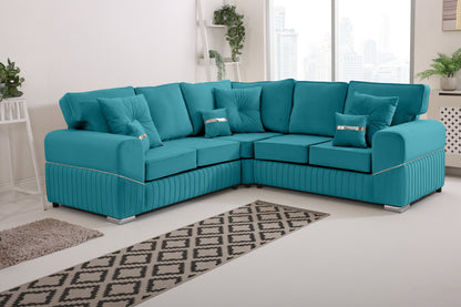 Vivaro Corner 2c2 Fullback + Extra cushions - Plush Velvet