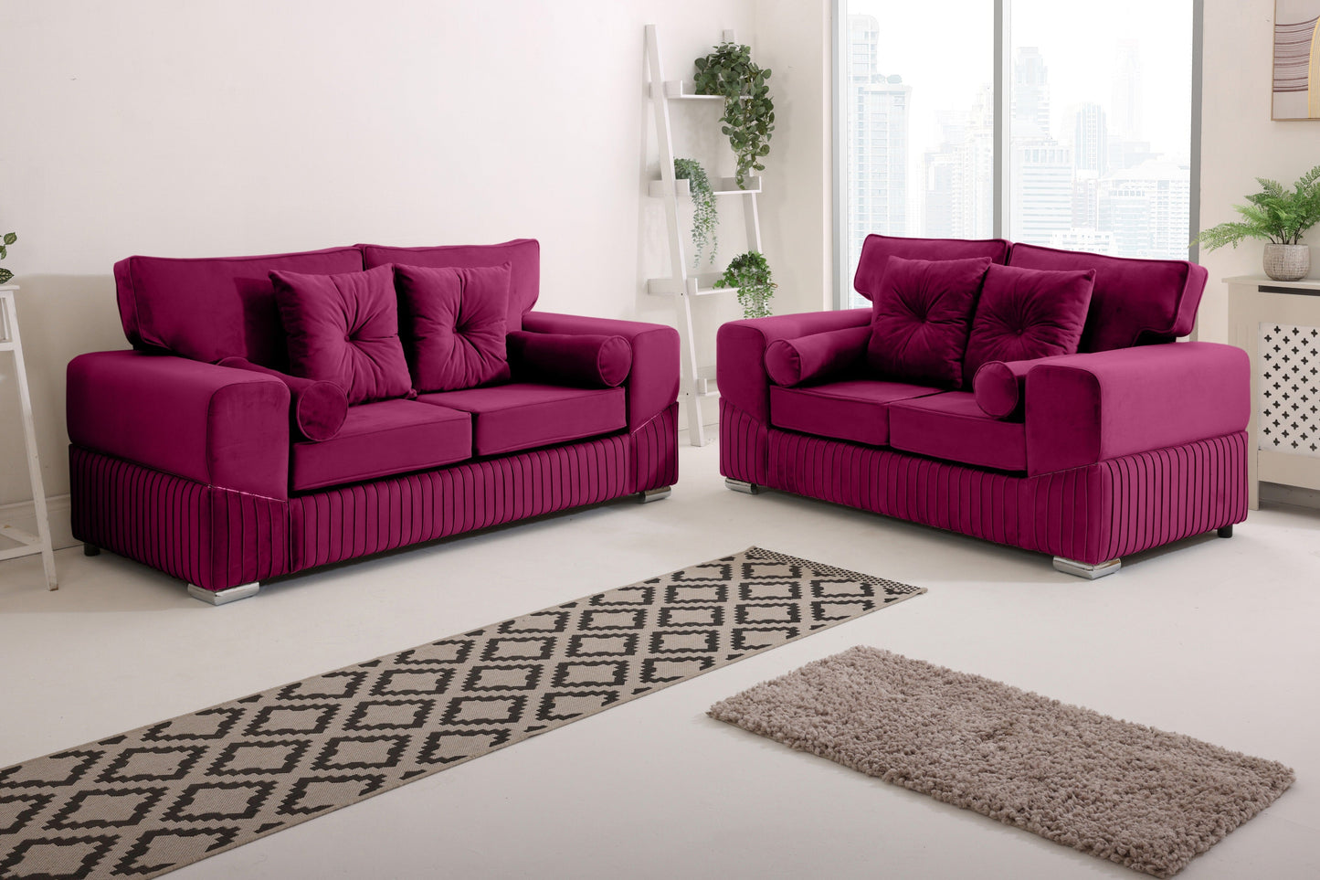 Vivaro 3+2 Fullback + Extra cushions - Plush Velvet