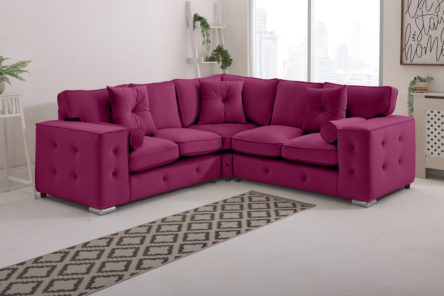 BelmontCorner Fullback - 2c2 - Buttoned Cushions
