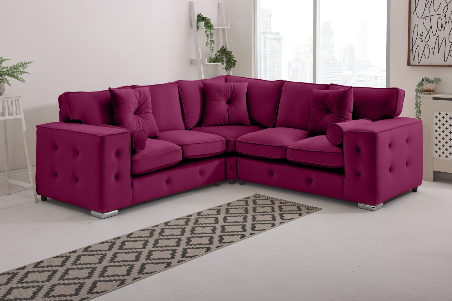 BelmontCorner Fullback - 2c2 - Buttoned Cushions