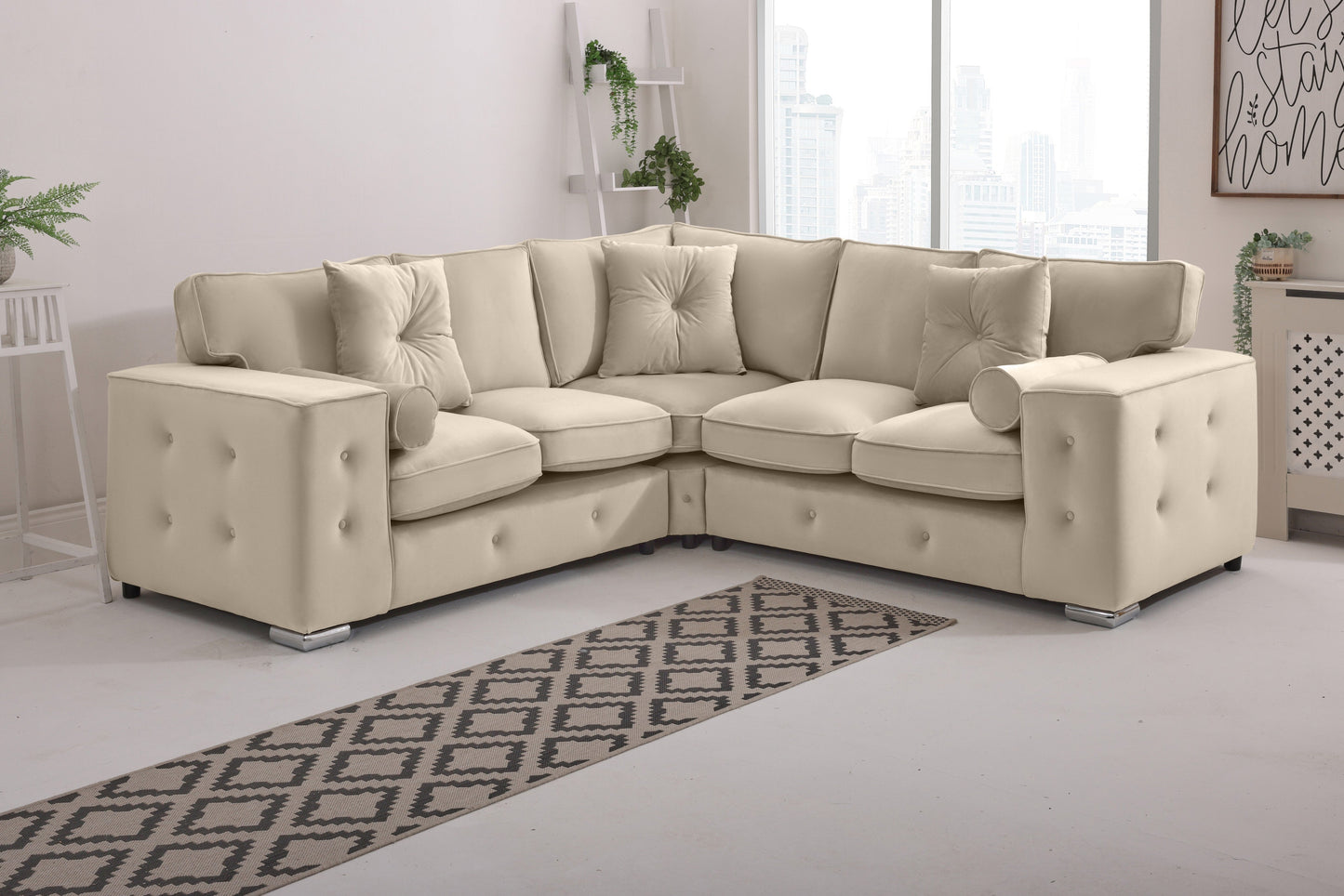 BelmontCorner Fullback - 2c2 - Buttoned Cushions