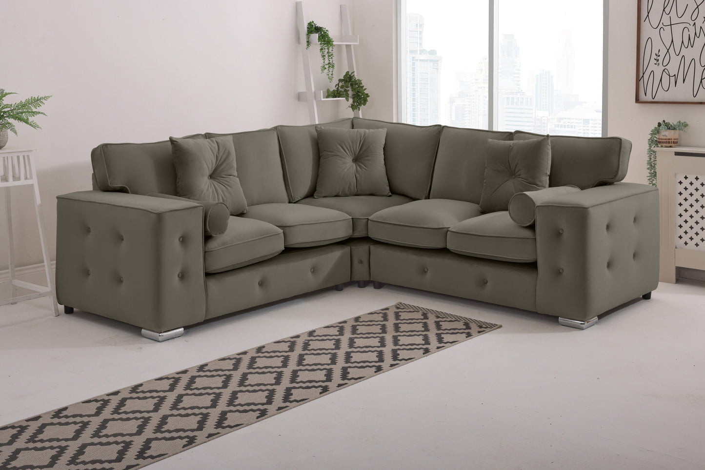 BelmontCorner Fullback - 2c2 - Buttoned Cushions
