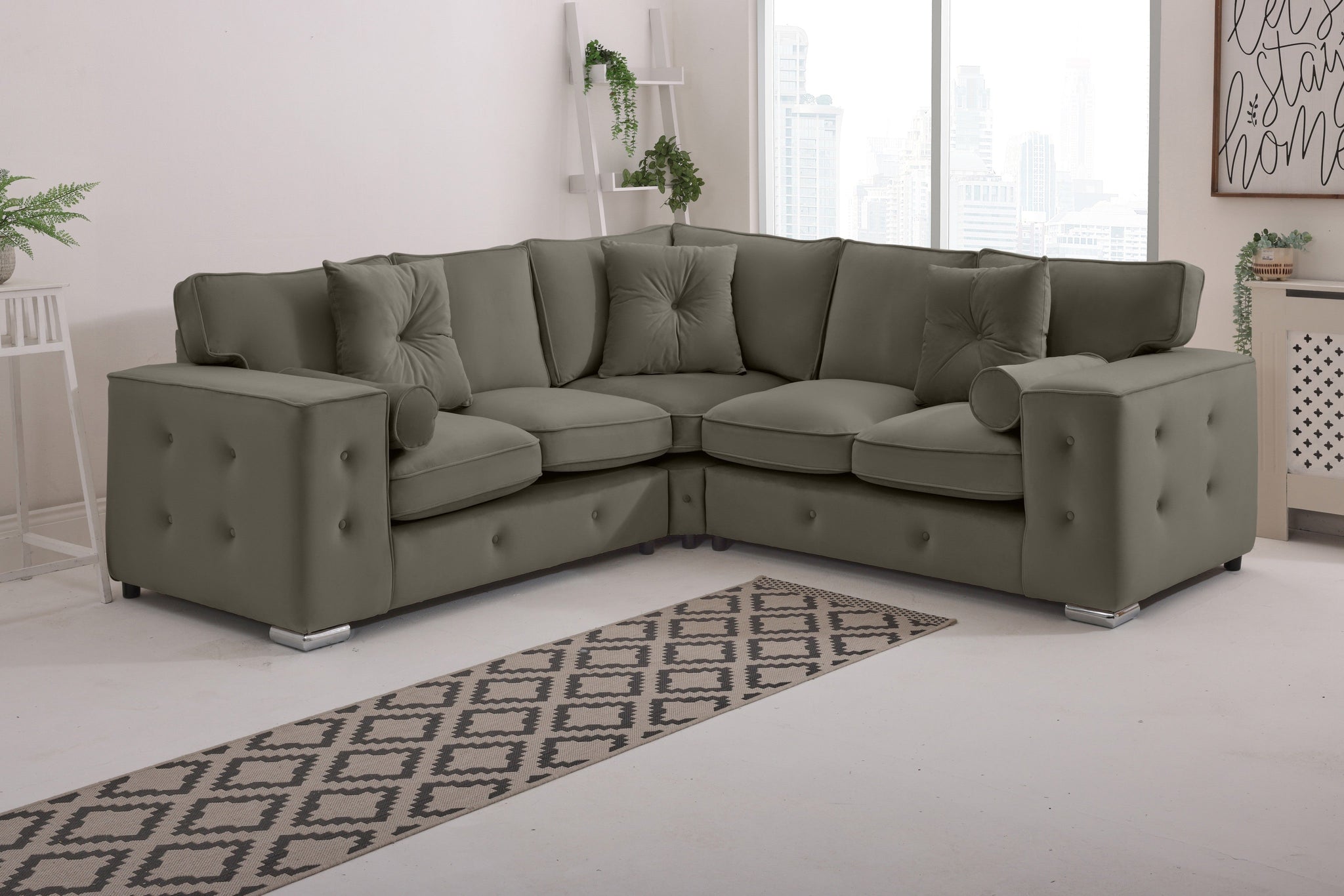 BelmontCorner Fullback - 2c2 - Buttoned Cushions