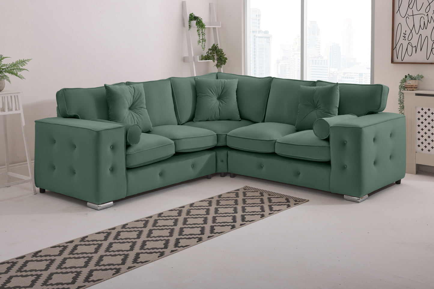 BelmontCorner Fullback - 2c2 - Buttoned Cushions