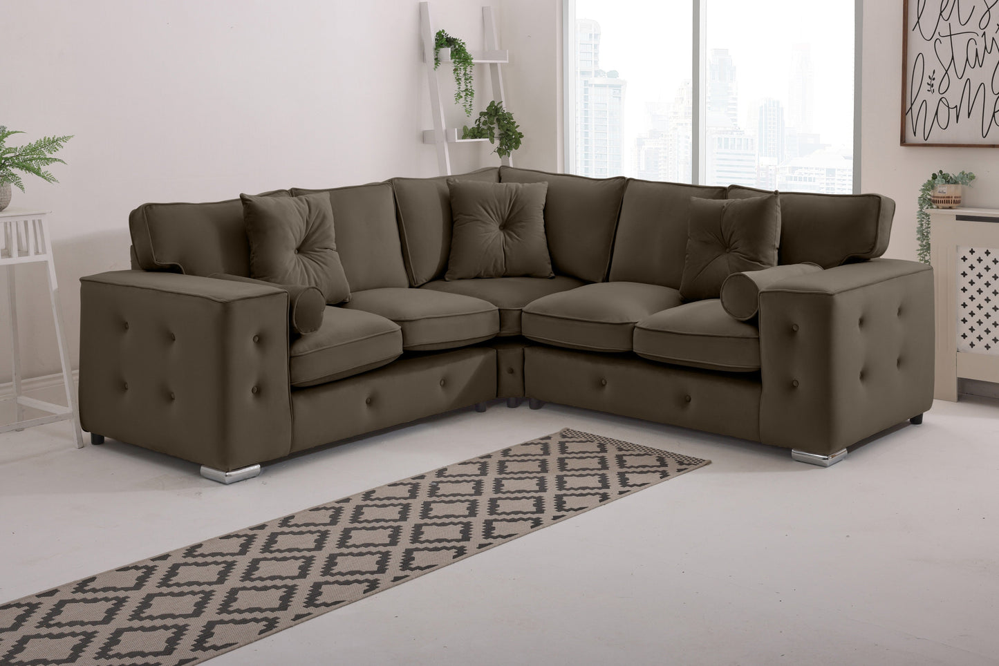 BelmontCorner Fullback - 2c2 - Buttoned Cushions