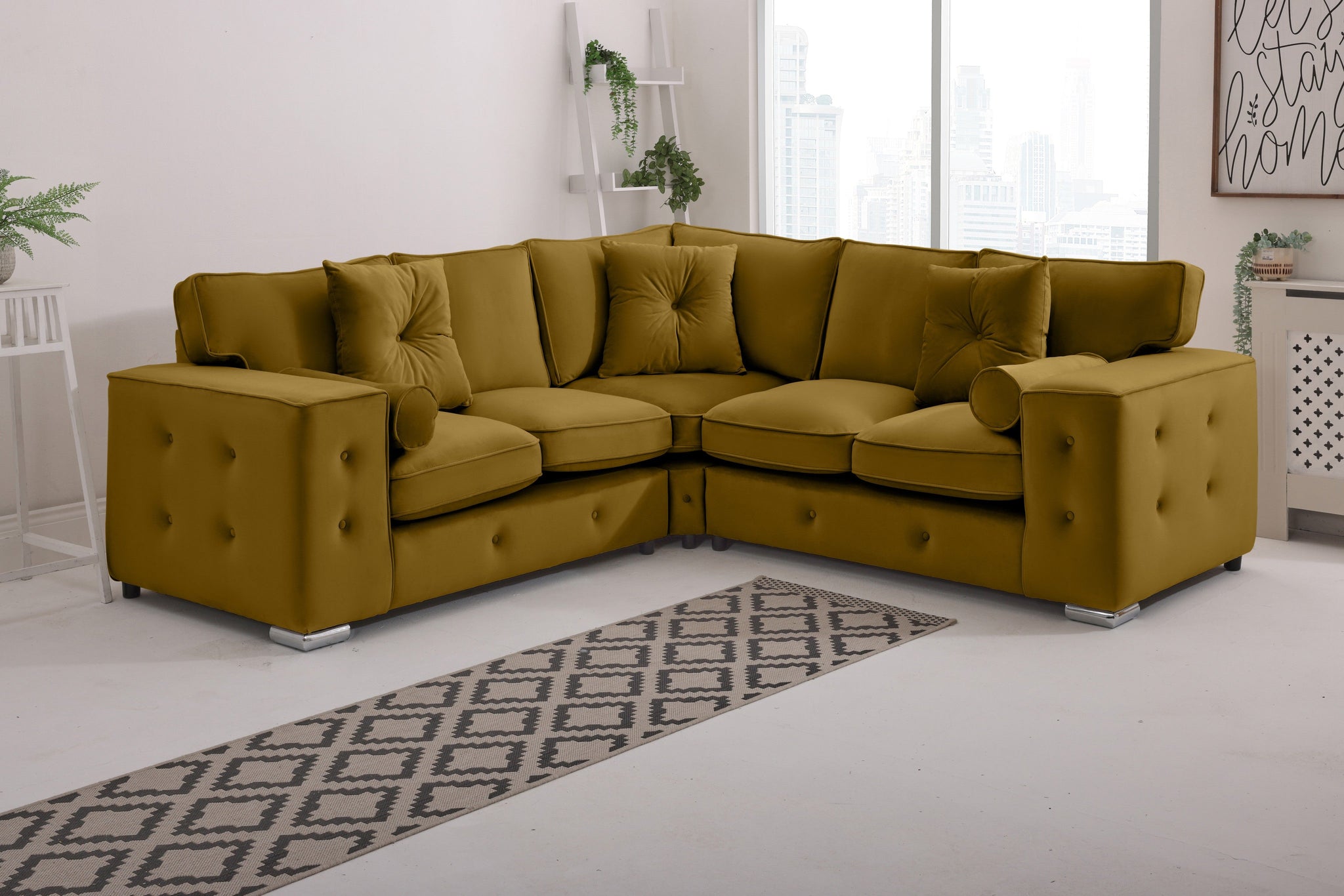 BelmontCorner Fullback - 2c2 - Buttoned Cushions