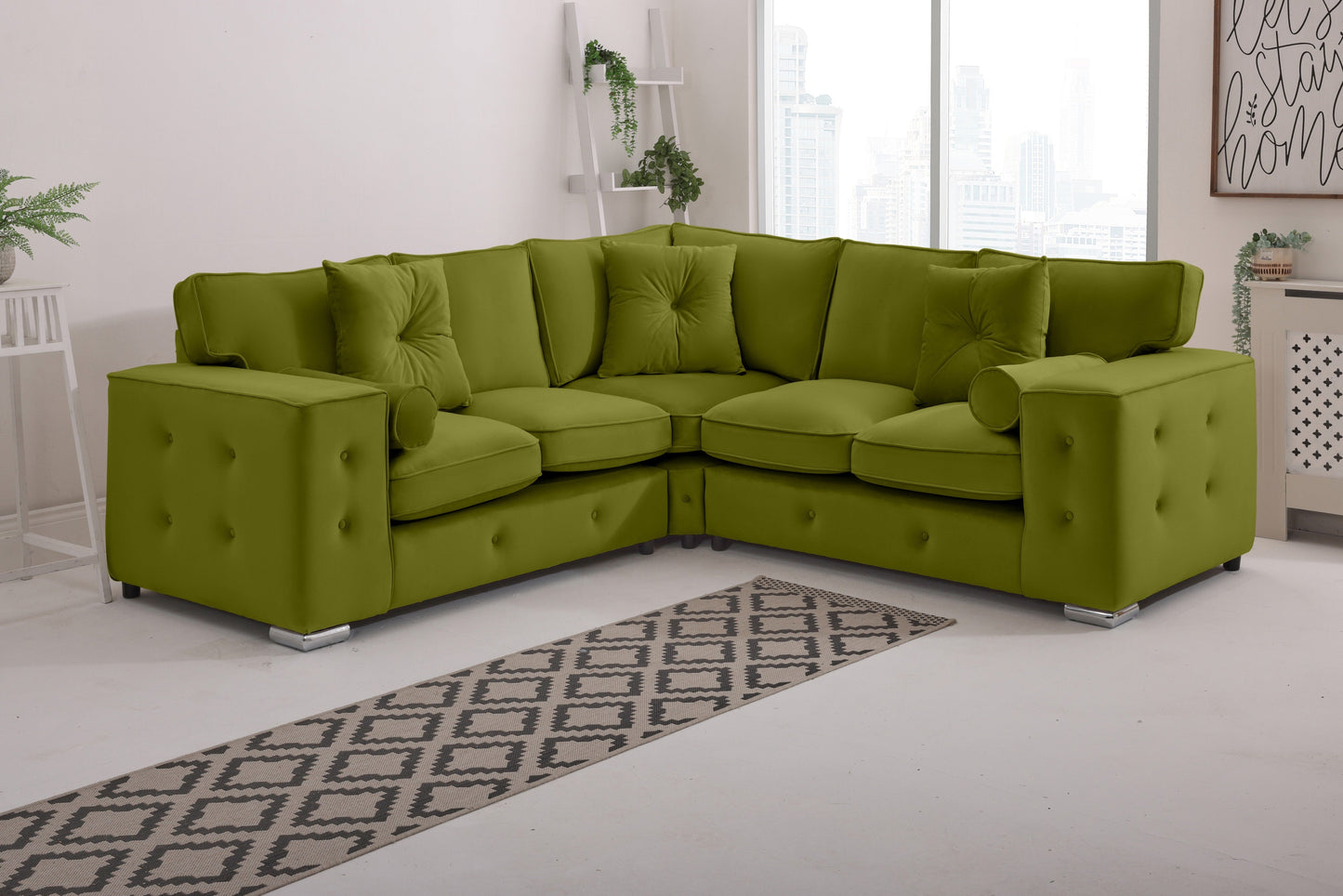 BelmontCorner Fullback - 2c2 - Buttoned Cushions