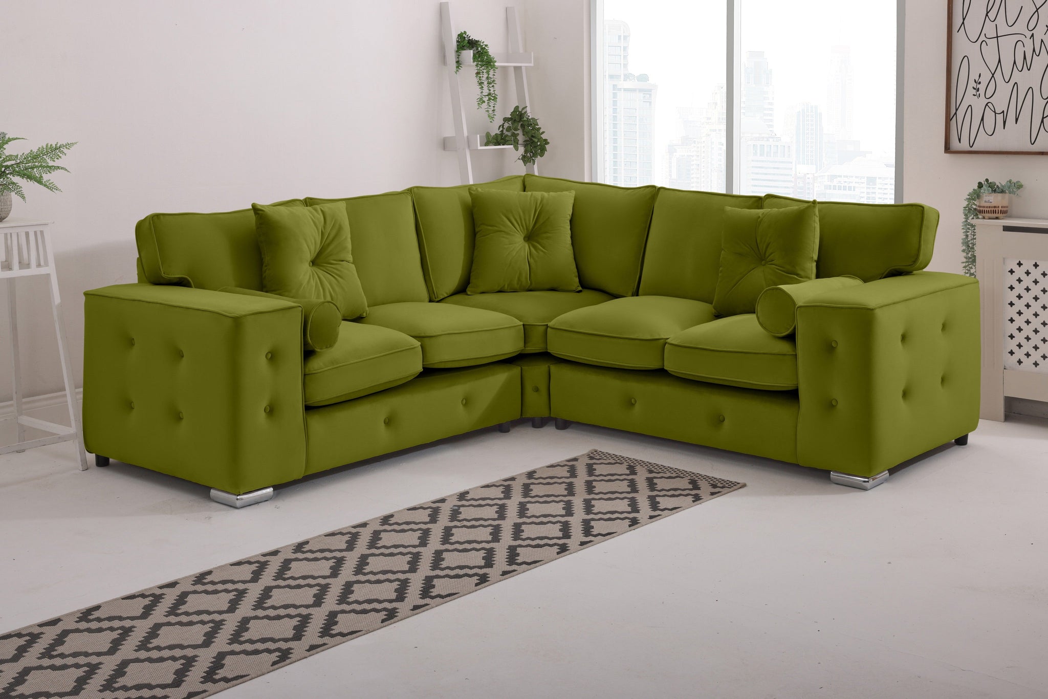 BelmontCorner Fullback - 2c2 - Buttoned Cushions