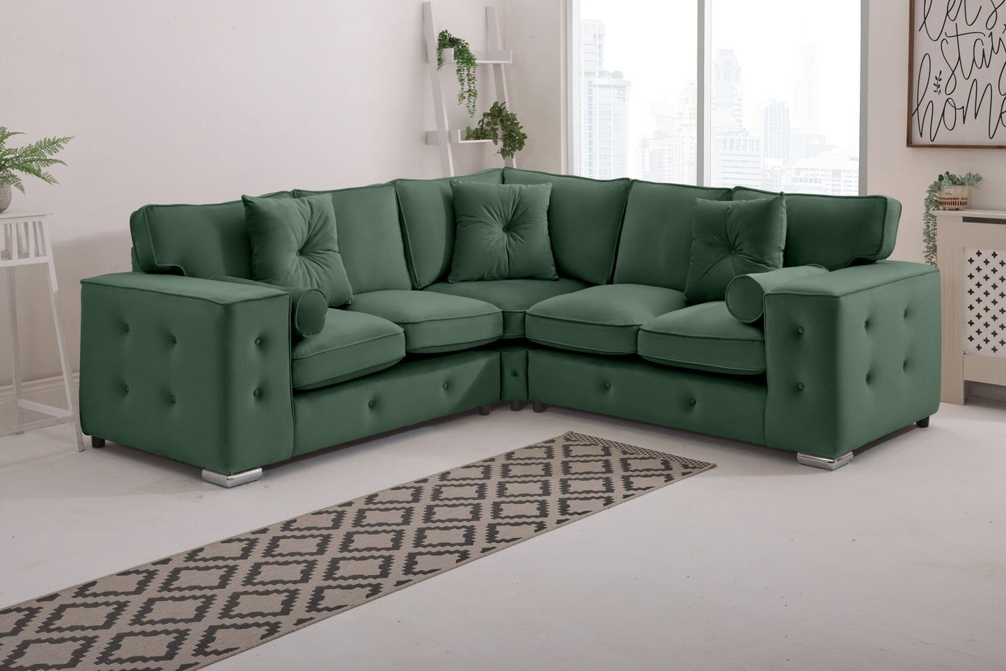 BelmontCorner Fullback - 2c2 - Buttoned Cushions