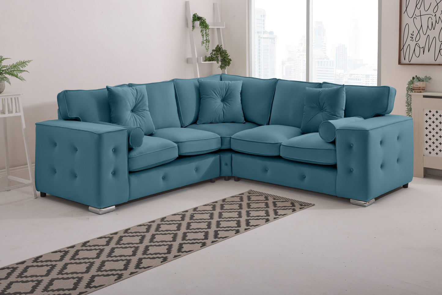 BelmontCorner Fullback - 2c2 - Buttoned Cushions