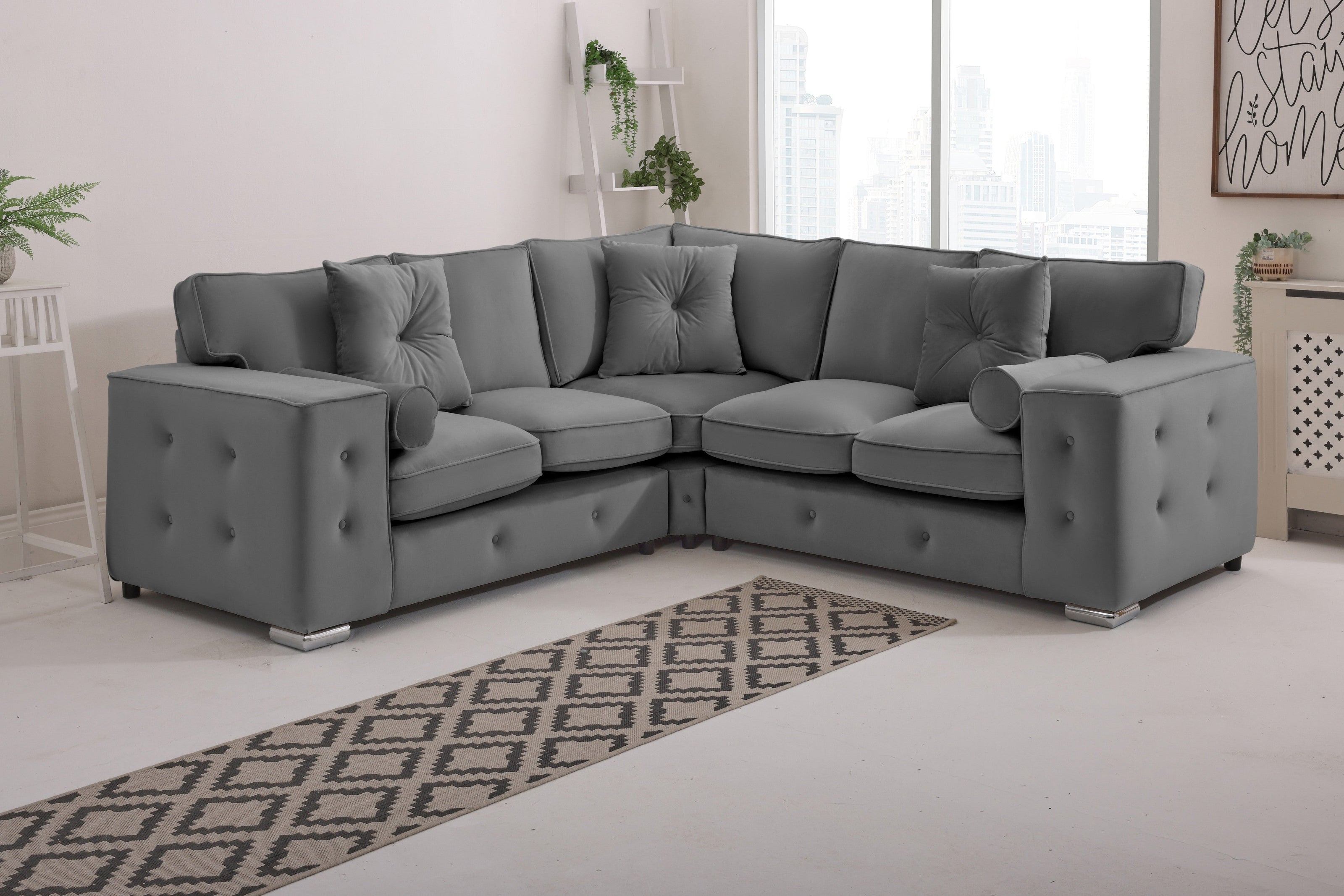 Belmont Corner Fullback - 2c2 - Buttoned Cushions - Sofa Scape UK