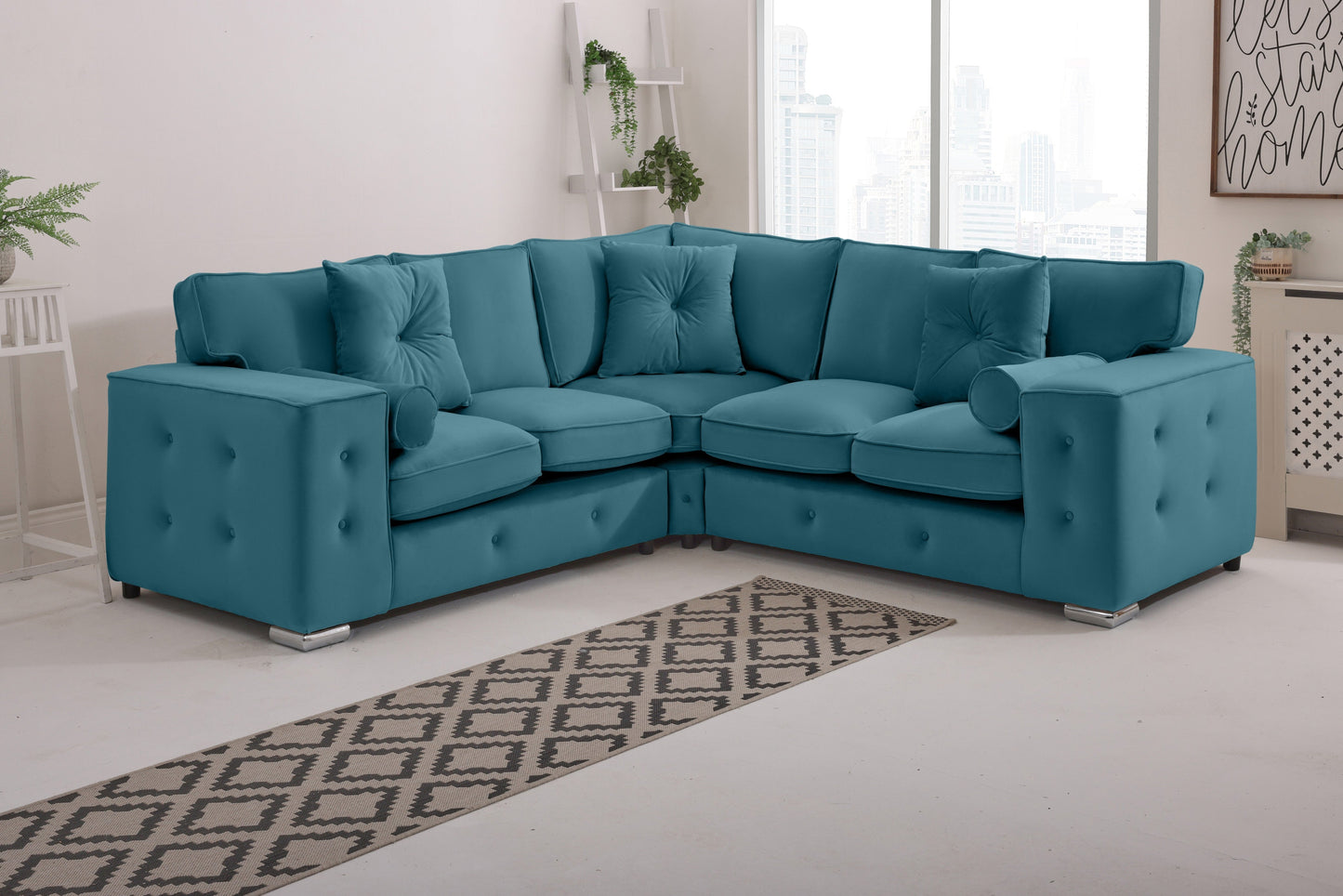 BelmontCorner Fullback - 2c2 - Buttoned Cushions