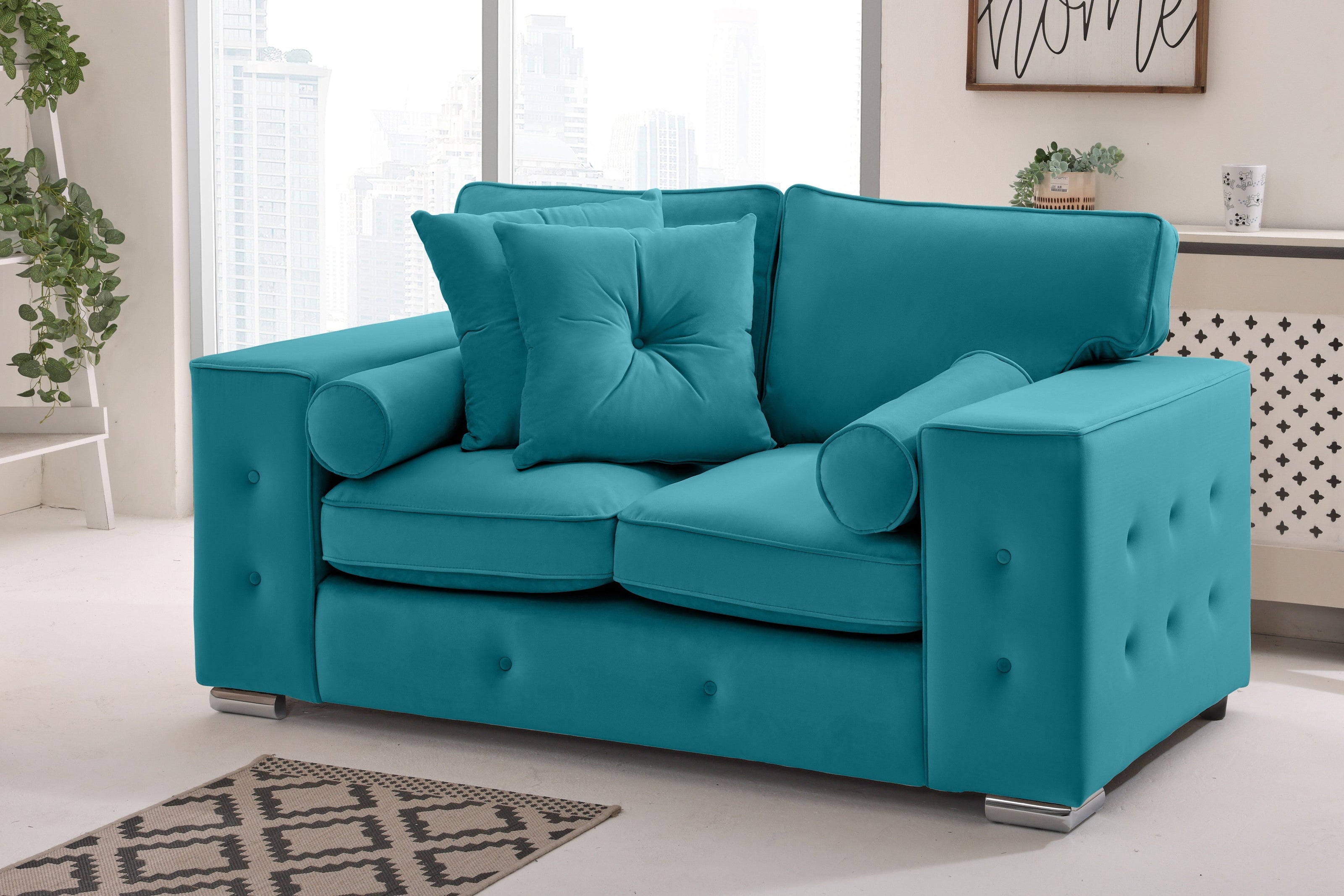 Belmont 3+2 Fullback - Buttoned Cushion - Sofa Scape UK