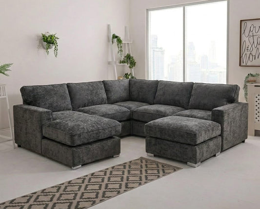 Sahara Noir Corner Sofa with Moveable Ottoman
