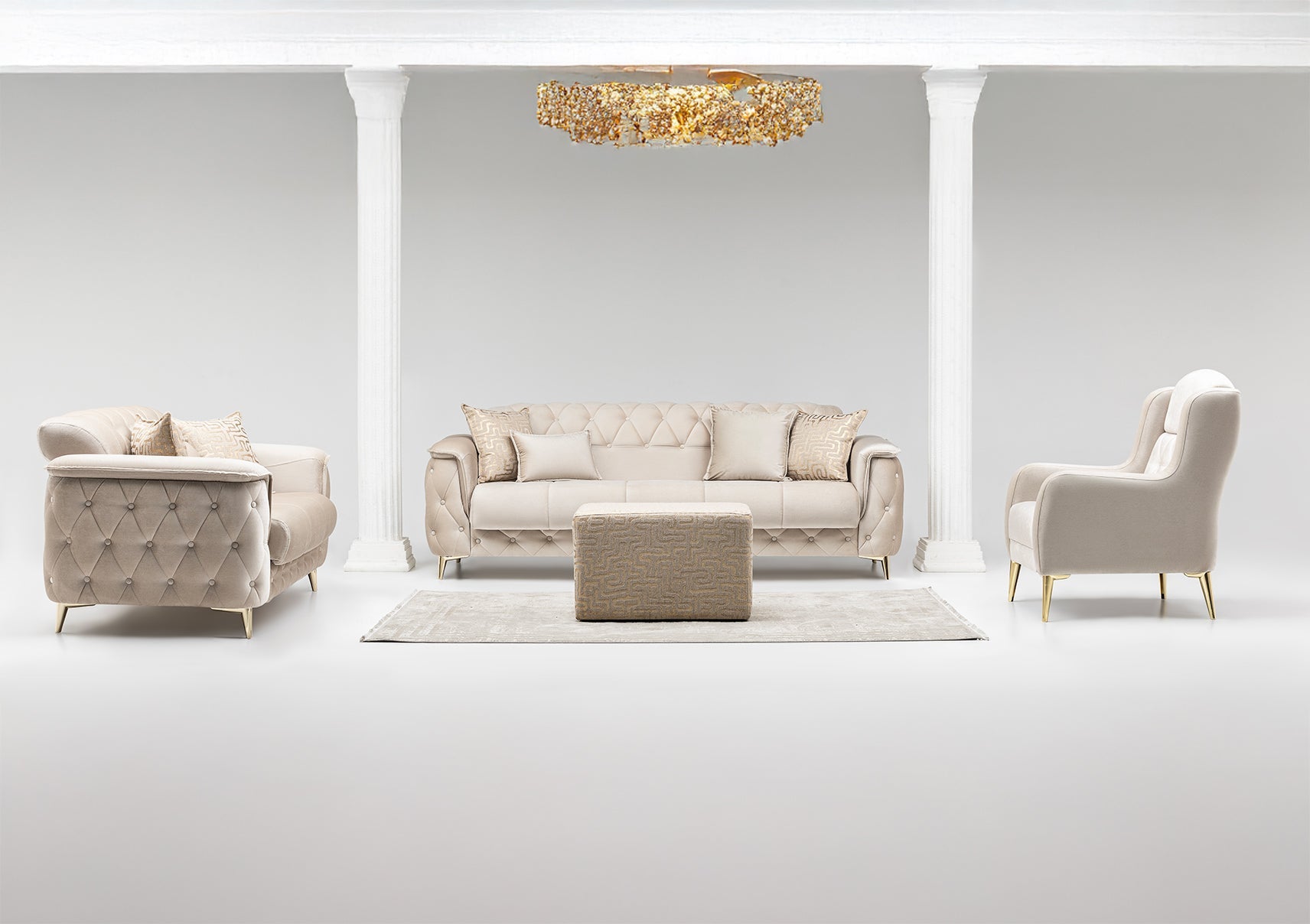 Sham 3+2+1 Sofa Set Overview