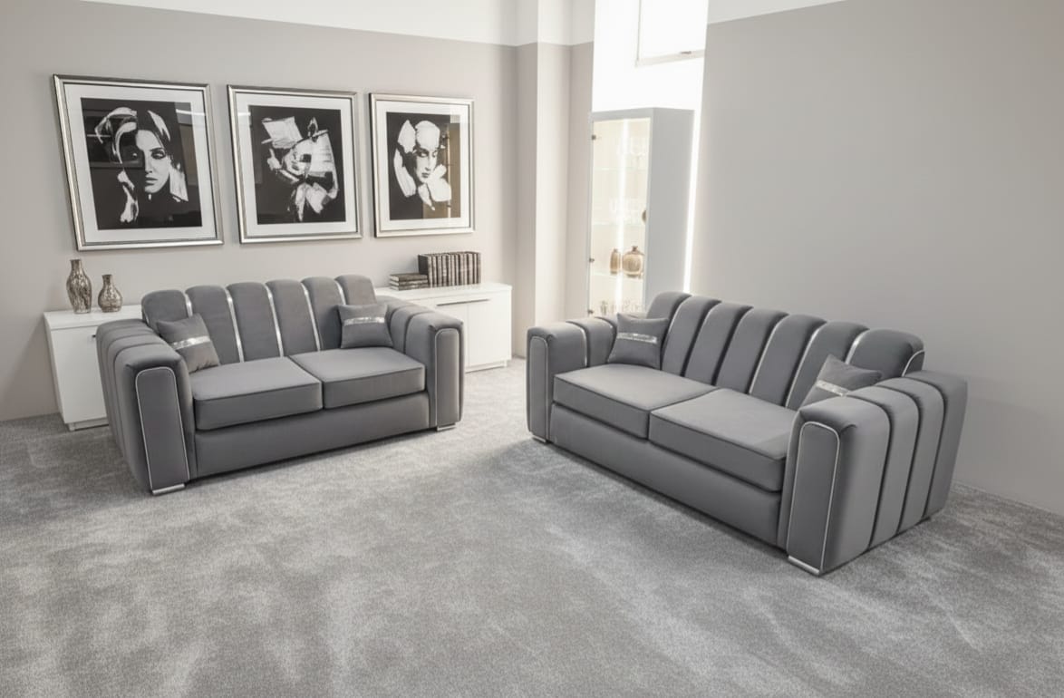Valenza Luxury Sofa Set – Modern 2 & 3 Seater Upholstered Living Room Suite 2