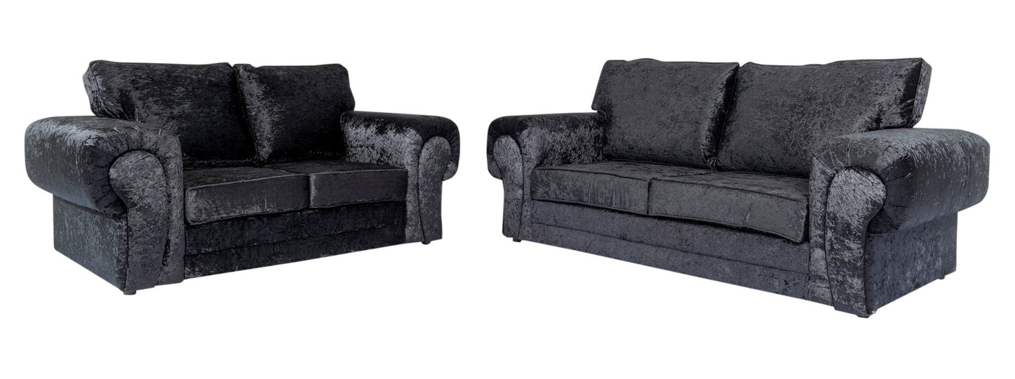 Black Verona Crushed Velvet - Sofa Scape UK