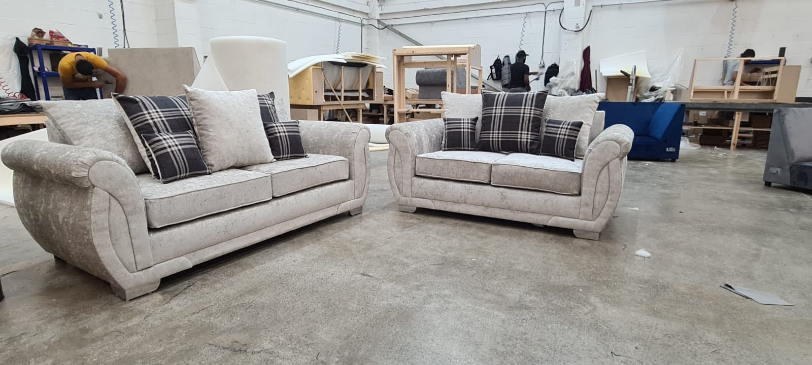 Goshi 3 Seater & 2 Seater - Truffle Scatterback - Sofa Scape UK