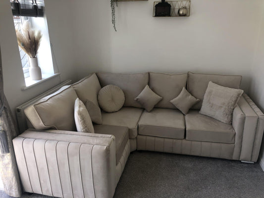 Layla 4 Seater - 1c2 - Cream - Fullback - Sofa Scape UK