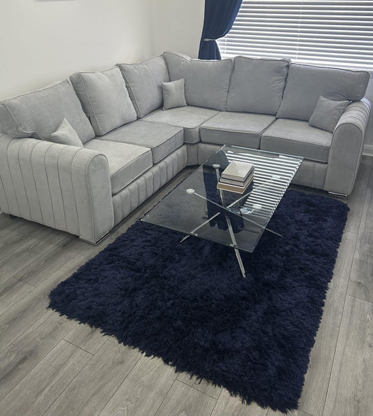 Lilly Corner - Silver Chenile Fullback - Sofa Scape UK