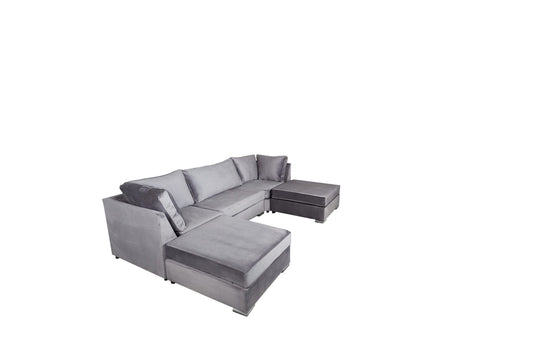 Lux U Shape 6 Seater - Plush Velvet - Sofa Scape UK