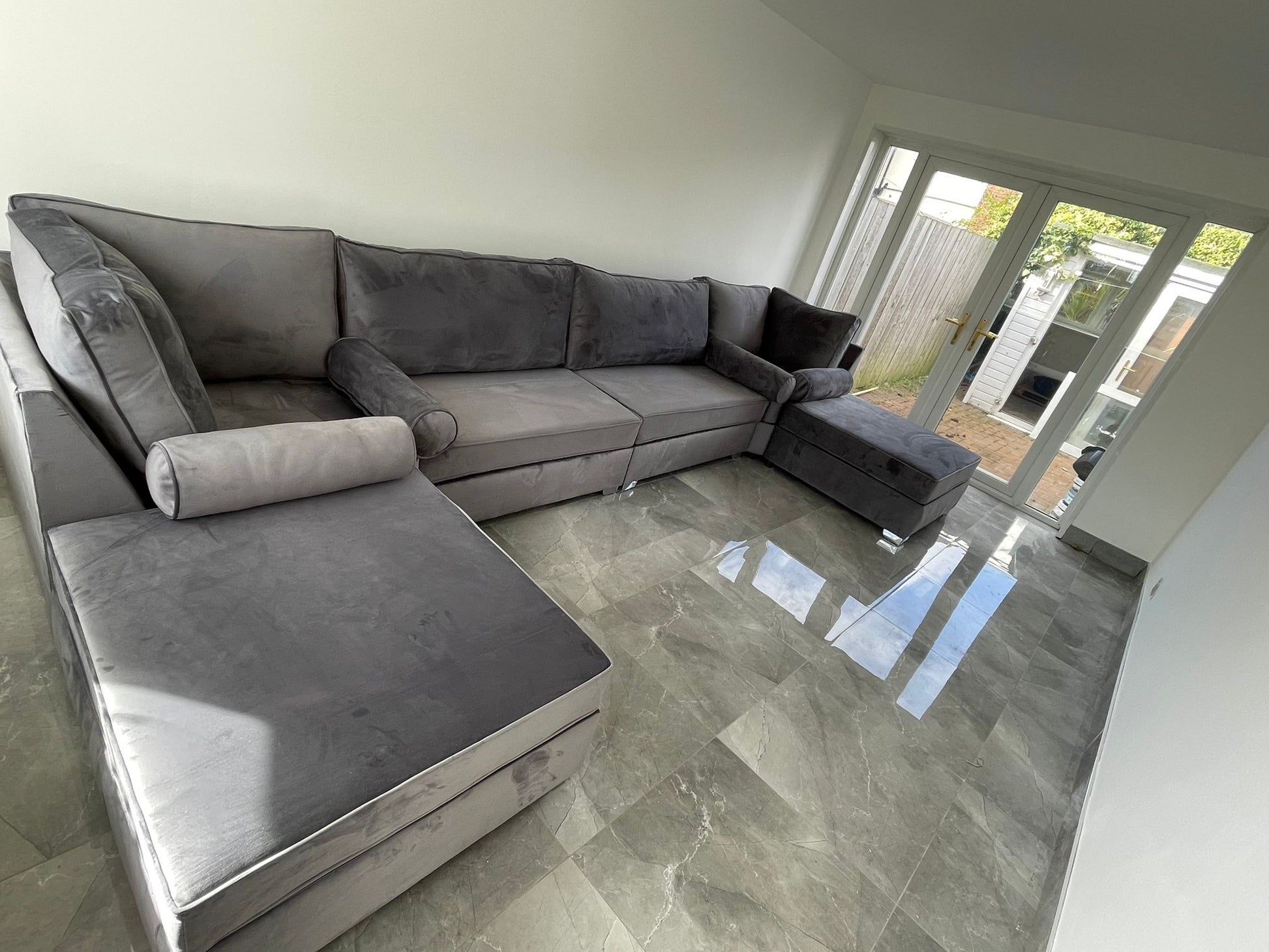 Lux U Shape - 8 Seater + Bolster Cushions - Sofa Scape UK