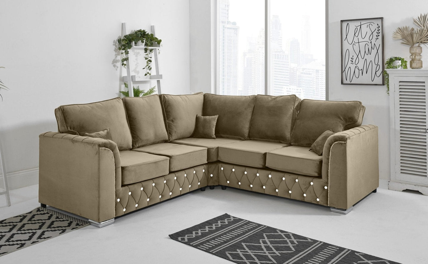 Malibu Corner Fullback - 2c2 + Diamonds - Sofa Scape UK