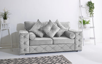 Milton 3+2 Fullback + Bolster / Buttoned Cushions - Sofa Scape UK