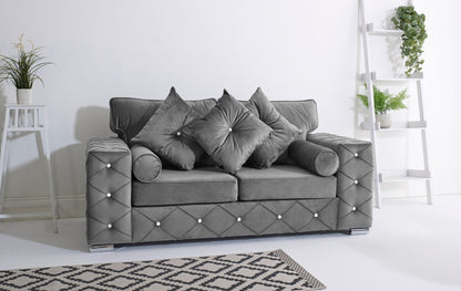 Milton 3+2 Fullback + Diamonds + Bolster / Buttoned Cushions - Sofa Scape UK