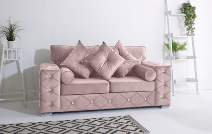 Milton 3+2 Fullback + Diamonds + Bolster / Buttoned Cushions - Sofa Scape UK