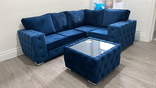 Milton 4 Seater - Marine Fullback + Coffee Table - Sofa Scape UK