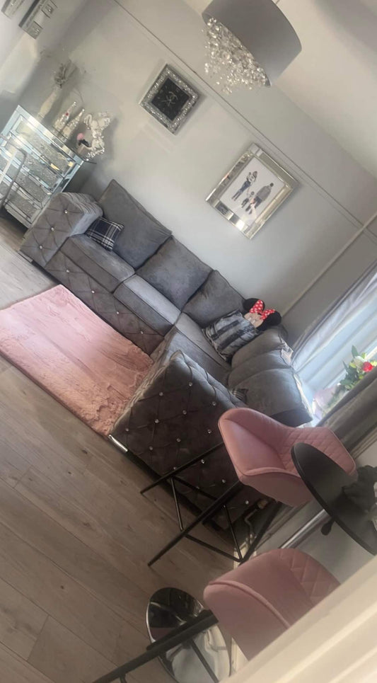 Milton Corner - Chenille Grey Fullback - Sofa Scape UK