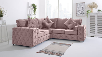Milton Corner Fullback - 2c2 + Bolster / Buttoned Cushions - Sofa Scape UK
