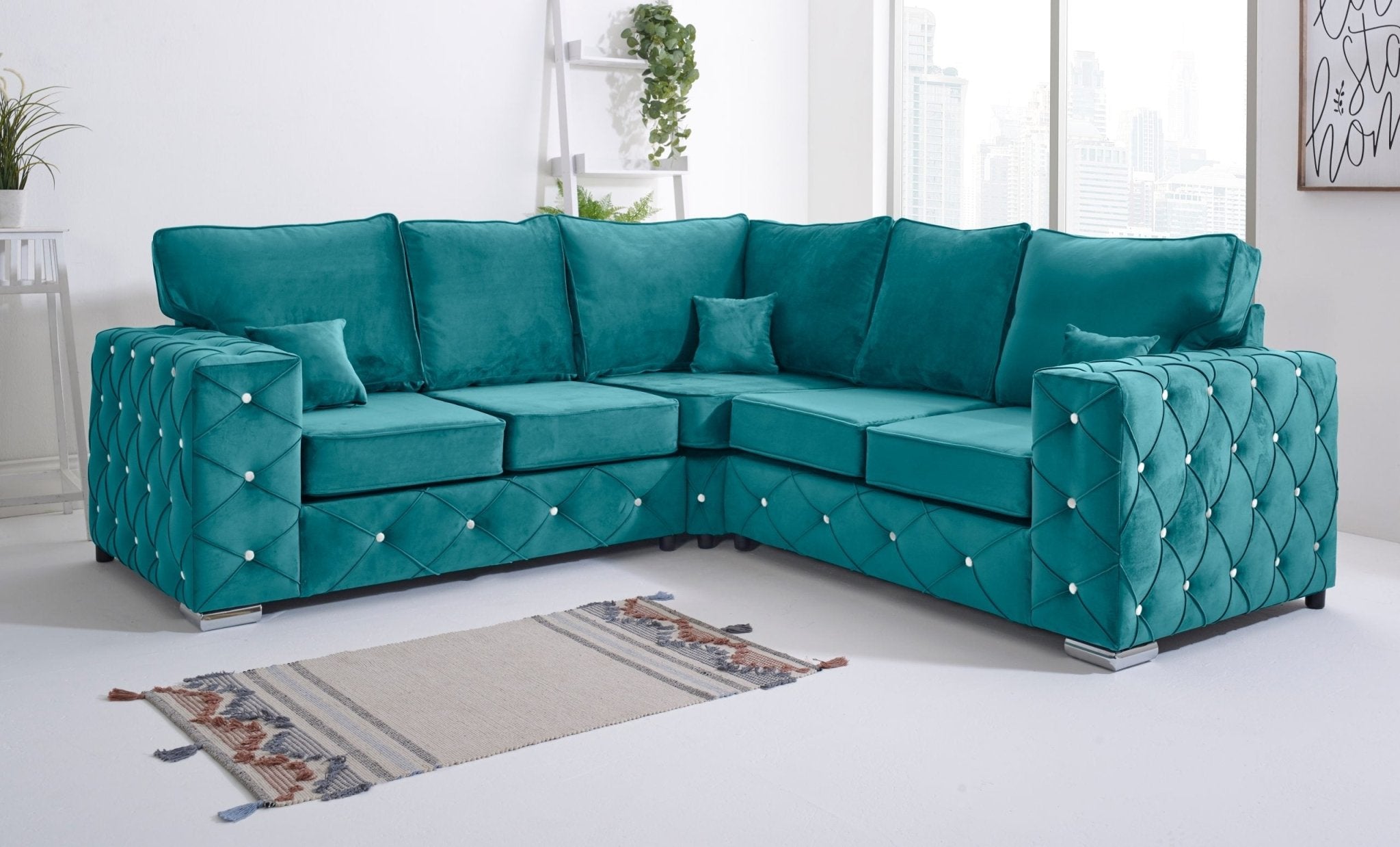 Milton Corner Fullback - 2c2 + Diamonds - Sofa Scape UK