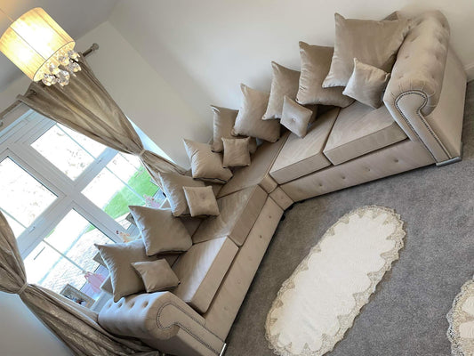 Olympia Corner - Cream - Scatterback - Sofa Scape UK