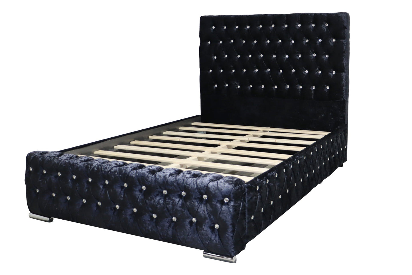 Olympia Crushed Velvet Bed - Sofa Scape UK