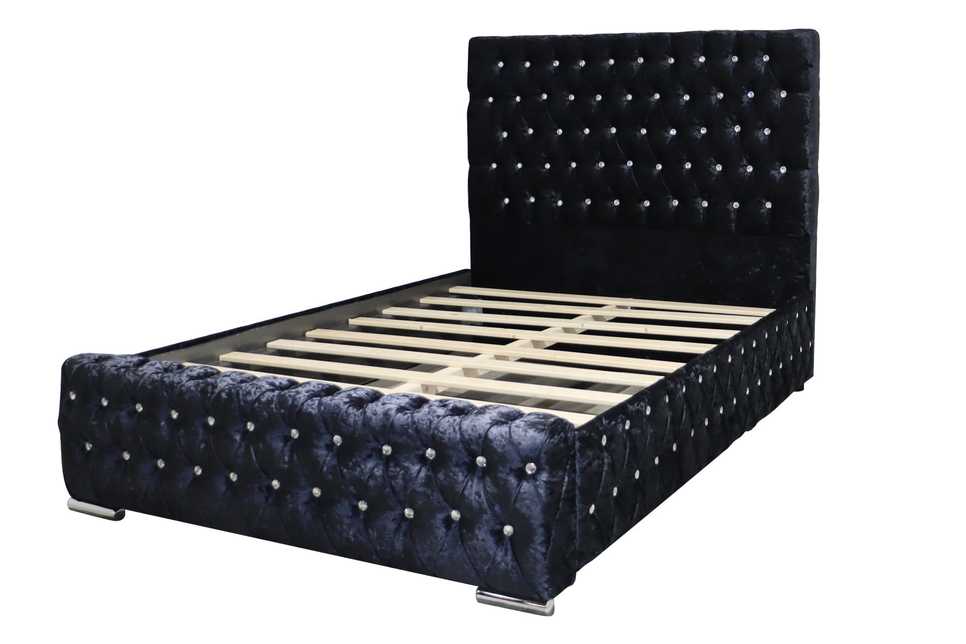 Olympia Crushed Velvet Bed - Sofa Scape UK